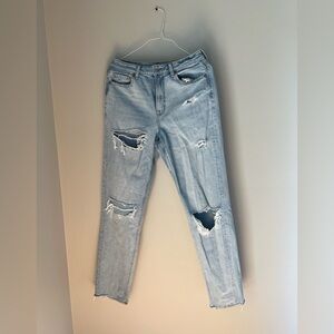 American eagle light mom jeans size 6 extra-long